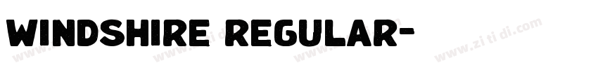 windshire regular字体转换